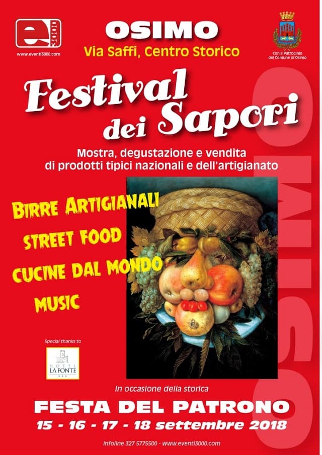 La locandina del Festival dei Sapori di Osimo 2018